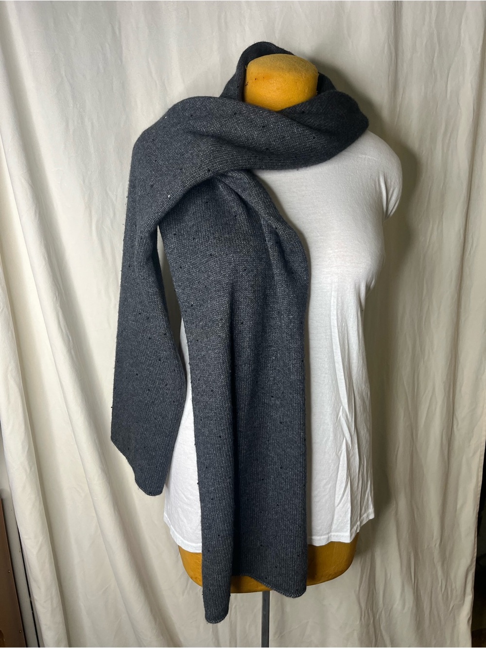 Banana Republic Charcoal Gray Knit Scarf